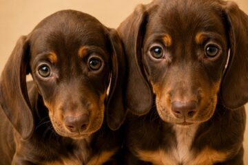 Cachorro de teckel Kaninchen chocolate Terra de Mestral