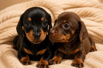 Cachorro de teckel Kaninchen chocolate Terra de Mestral