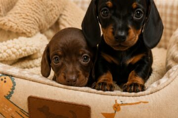 Cachorro de teckel Kaninchen chocolate Terra de Mestral