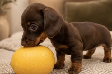 Cachorro de teckel Kaninchen chocolate Terra de Mestral