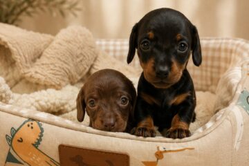 Cachorro de teckel Kaninchen chocolate Terra de Mestral