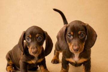 Cachorro de teckel Kaninchen chocolate Terra de Mestral