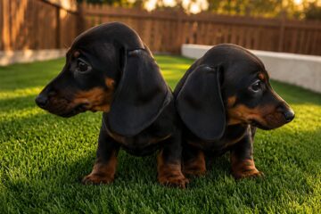 Cachorro de teckel Kaninchen negro y fuego Terra de Mestral